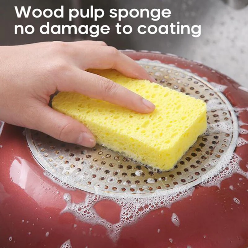

Cleaning Sponges Wood Pulp Foam Sponge Sponge Eraser Oil Removal Artifact Cleaner For Kitchen Office Bathroom Tools Gadgets New