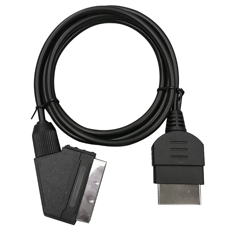 Черный 1 8 м/6 футов 24Pin RGB Scart AV кабель со свинцовым Аудио Видео коннектором для