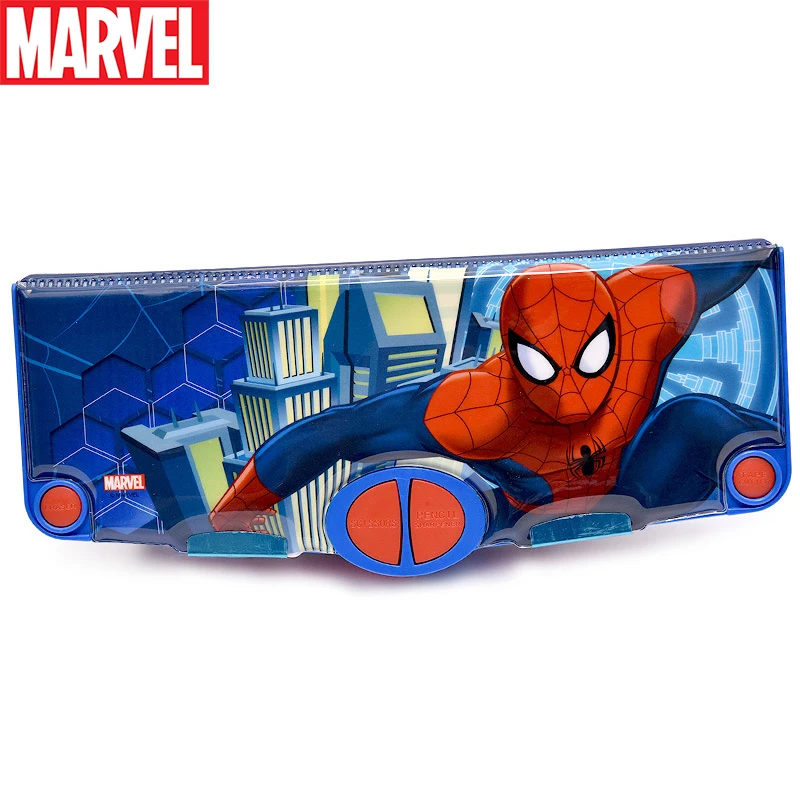 

Spider-Man Captain America Stationery Box Boy Large Capacity Marvel Pencil Box Boy Elementary School Children Pen Bag Clutch