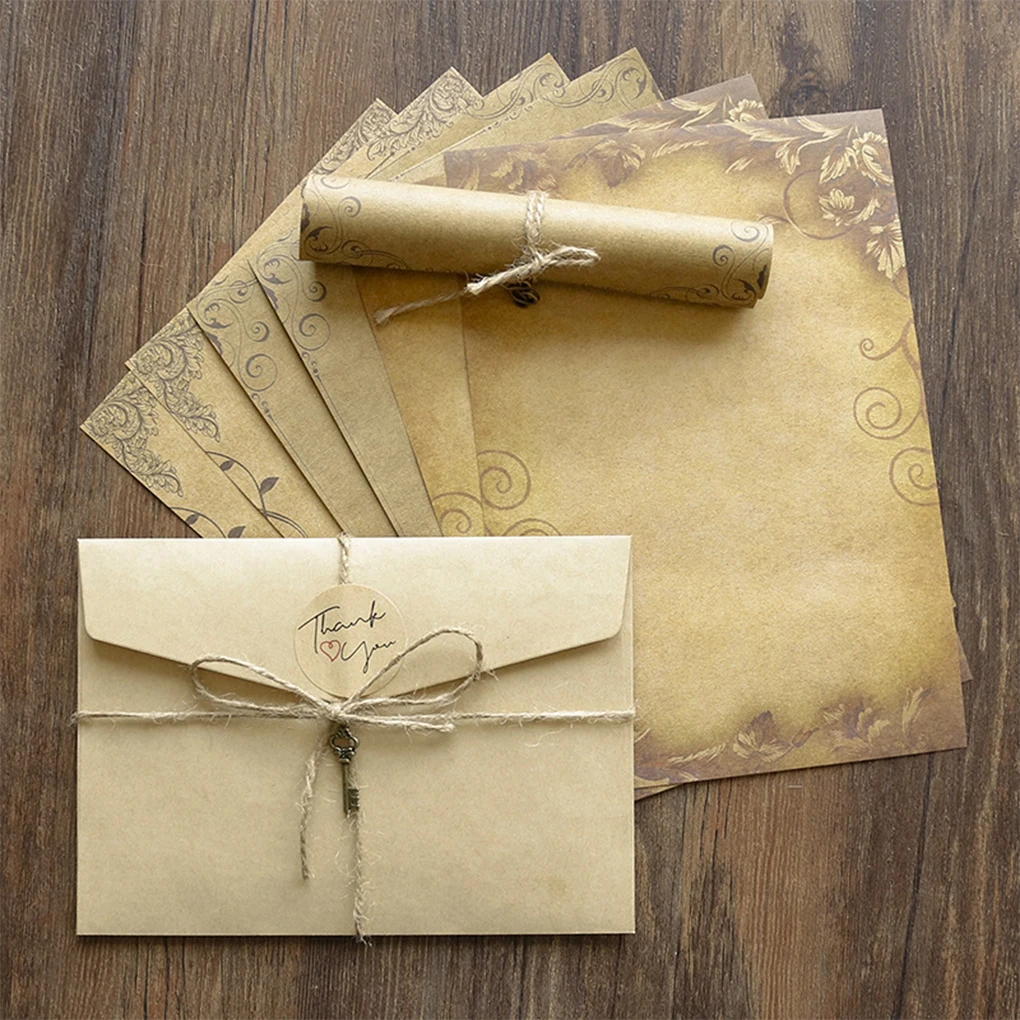 

Kraft Envelope Kit Festival Holiday Birthday Party Anniversary Wedding Invitation Card Blessing Message Paper Stationery