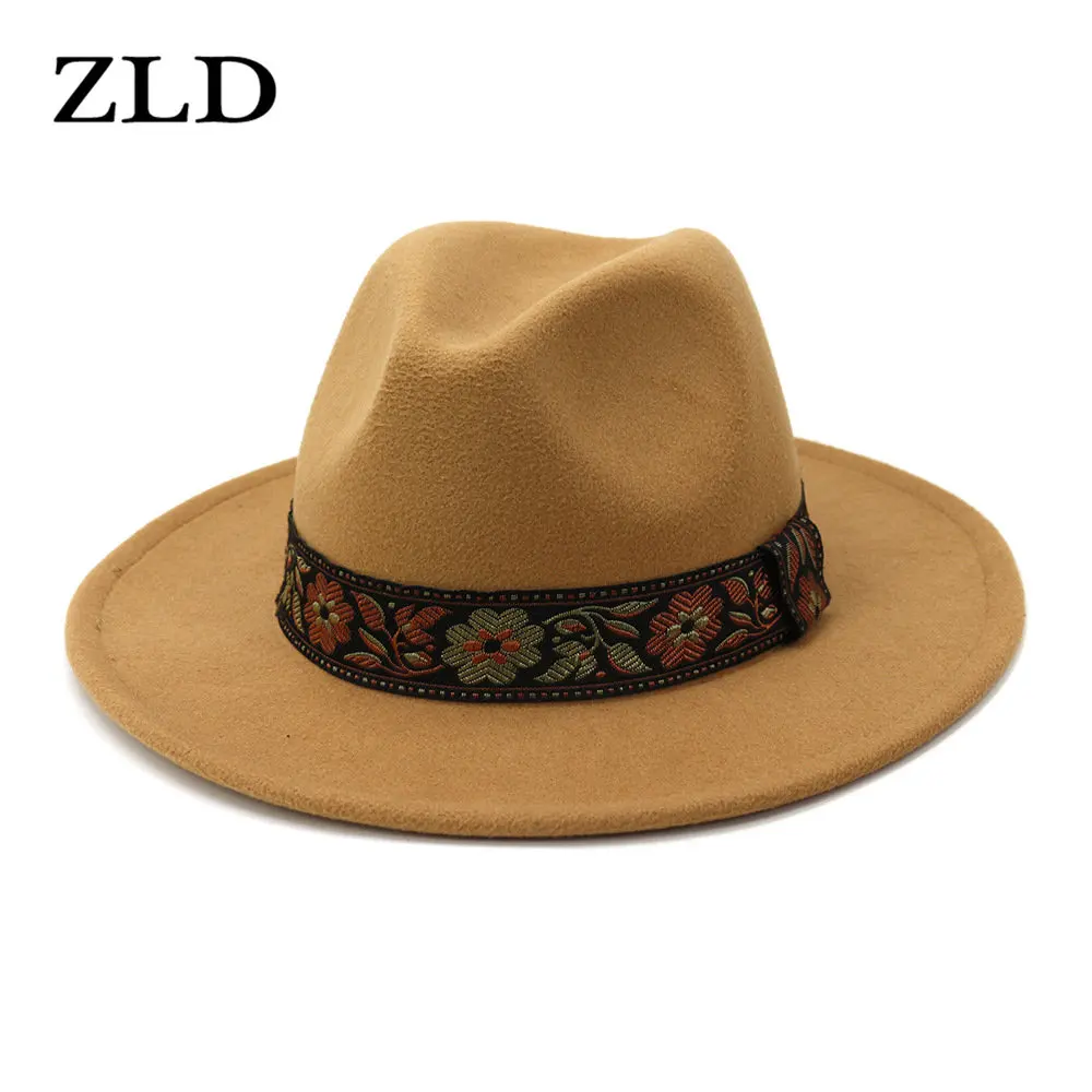 

ZLD Winter New Fashion Jazz Men Cap Retro Hat British Style Ladies Party Popular Hats Fedoras Casual Women Fall Hats Vintage Hat