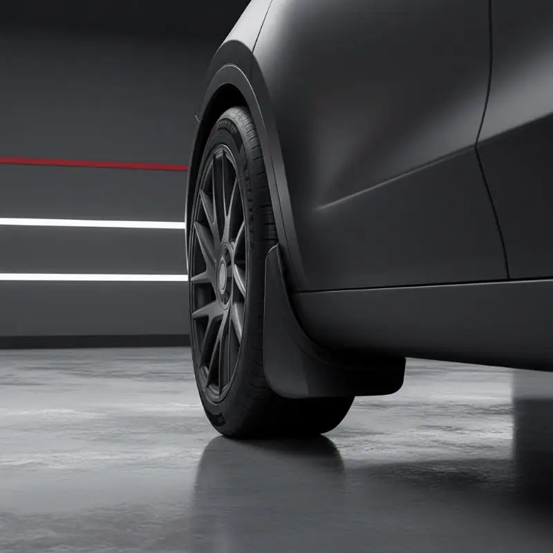 Фото Брызговики для Model Y и Model 3: Защита от грязи и брызг, сохранение первозданного состояния кузова, всепогодные, без сверления №5