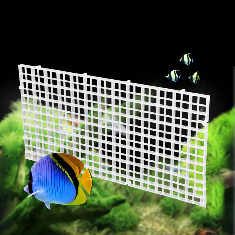 

2Pcs Fish Tank Divider Plastic Egg Crate Aquarium Filter Bottom Tray Grid Isolation Board Partition Net Pane Separator
