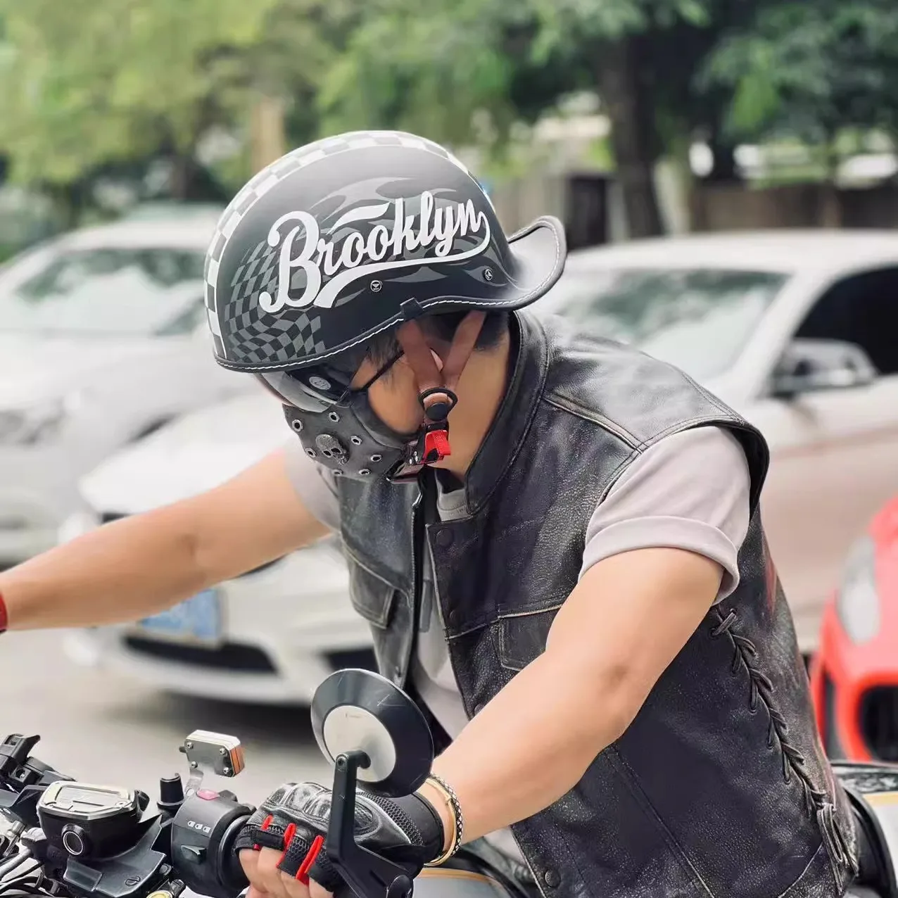 Новый шлем в стиле ретро для мотоциклистов езды на мотоцикле с эндоскопом тело