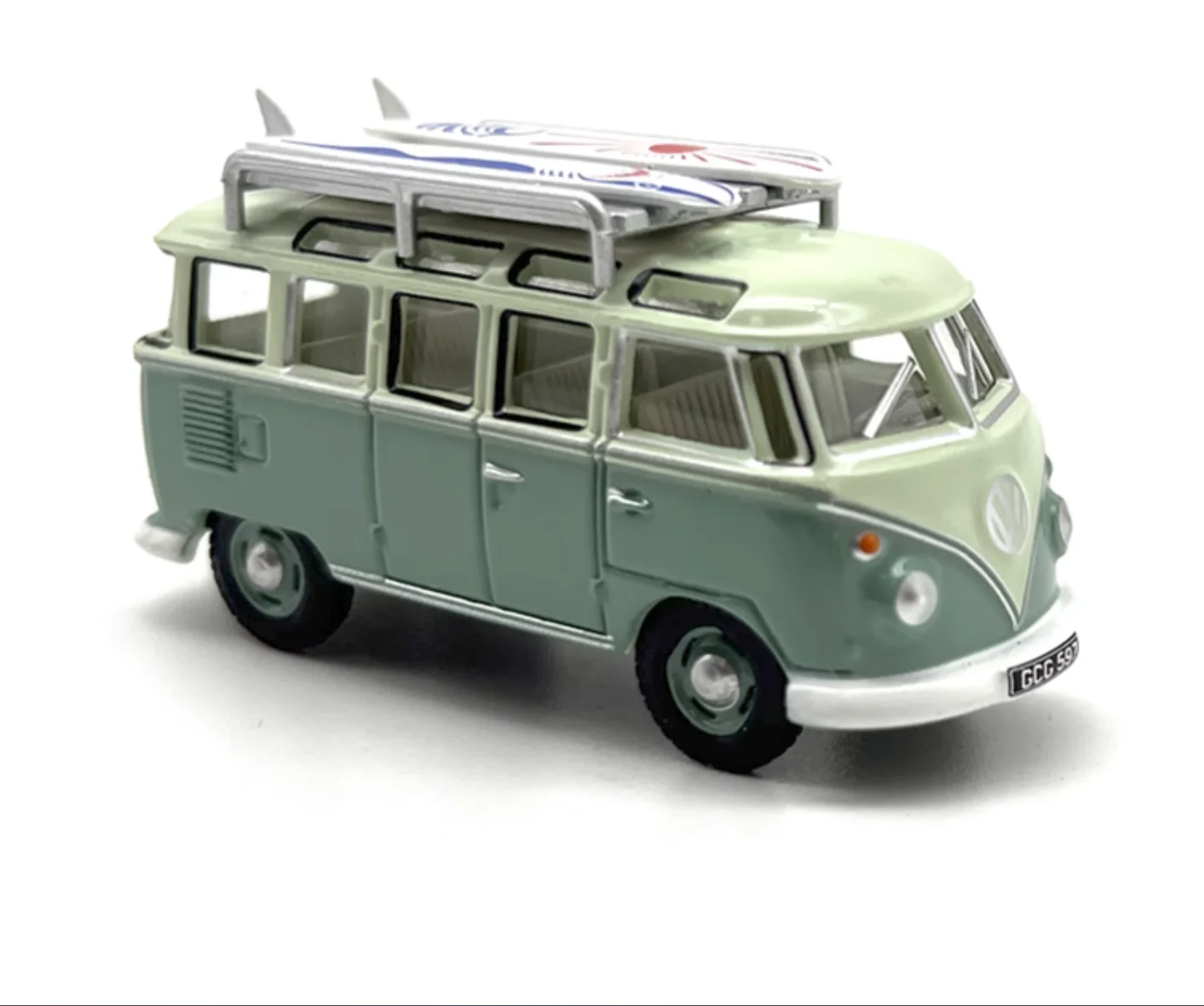 

1/76 OO Scale Alloy Car Model T1 Samba Bus Scene Miniature Collection Sand Table Landscape