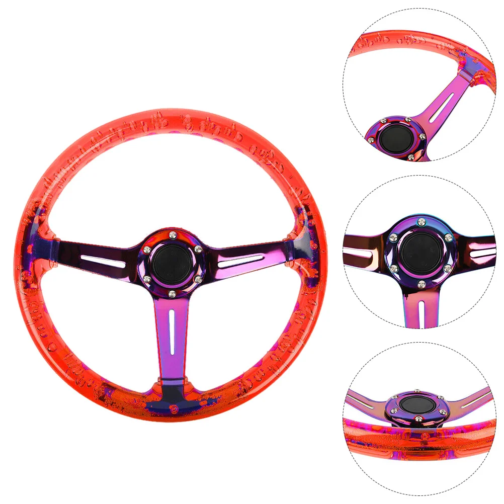 

1Pc Unique Practical Modified Steering Wheel Racing Steering Wheel Acrylic Steering Wheel