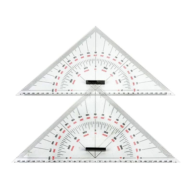 

2Pcs Geometry Rulers Protractor 300mm Ruler for Teaching Engineering Drawing Ruler Geometry Math Ruler