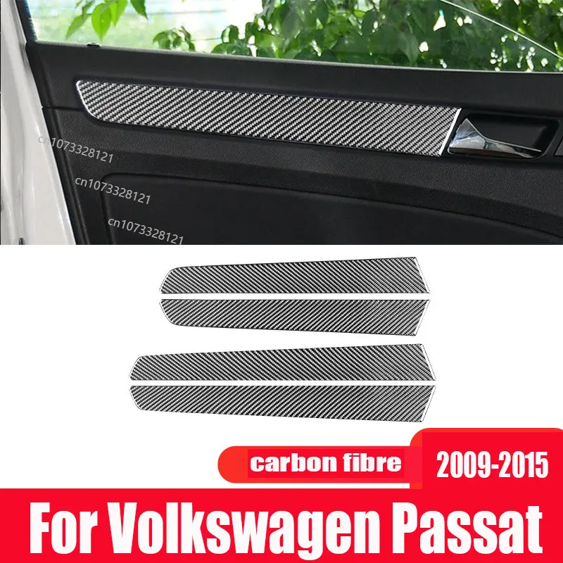 

For Volkswagen Passat 2009-2015 Interior Modification Carbon Fibre Door Panel Decorative Sticker Car Accessories