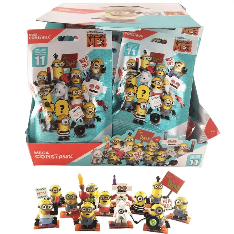 

Mega Construx Bloks Despicable Me Minions Series 11 Action Figure Mini Anime Model Assemble Building Blocks Collection Toys Gift