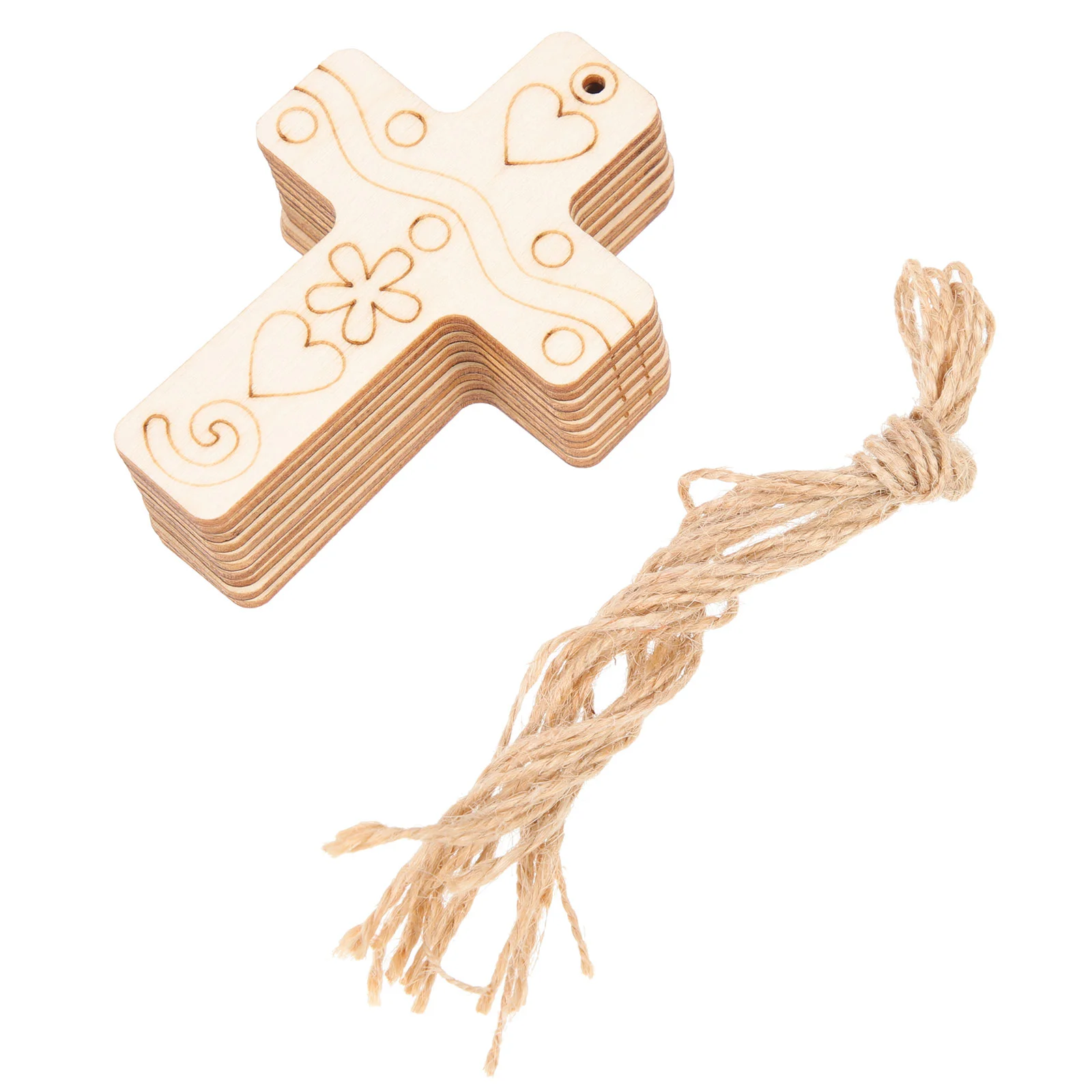 

Wood Cross Wooden Christmas Slices Cutouts Chips Diy Unfinished Blank Embellishments Tags Graffiti Gift Discs Decoration Cutout