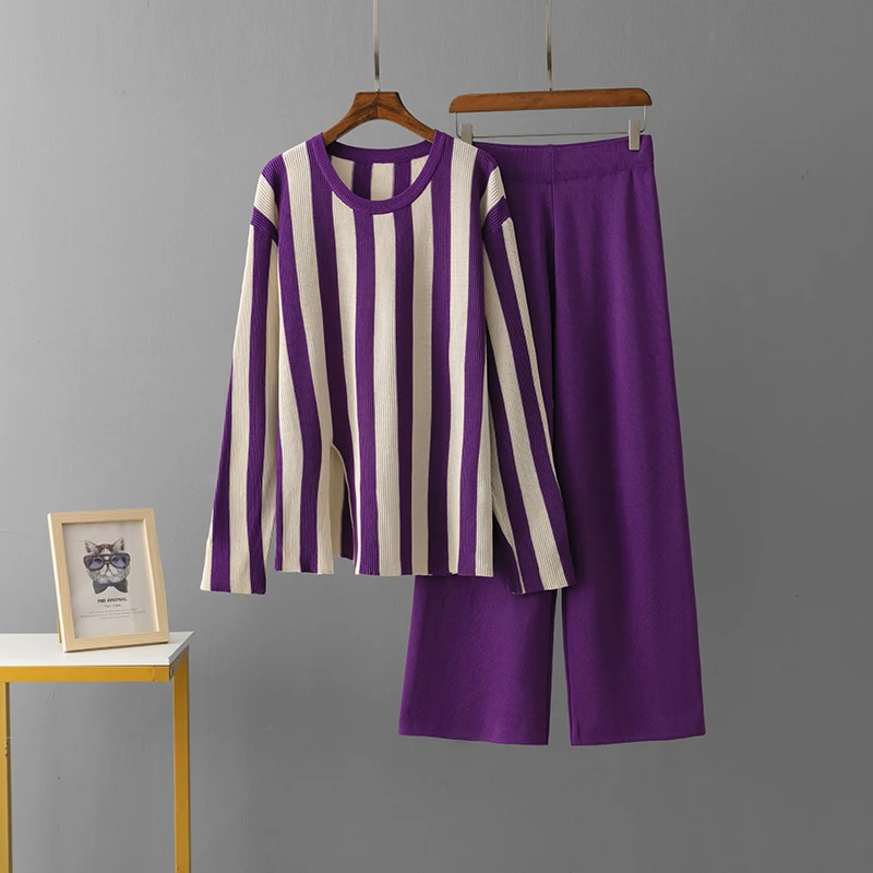 Женский Осенний Комплект Брюк В Горошек С Приталенной Рубашкой Длинными