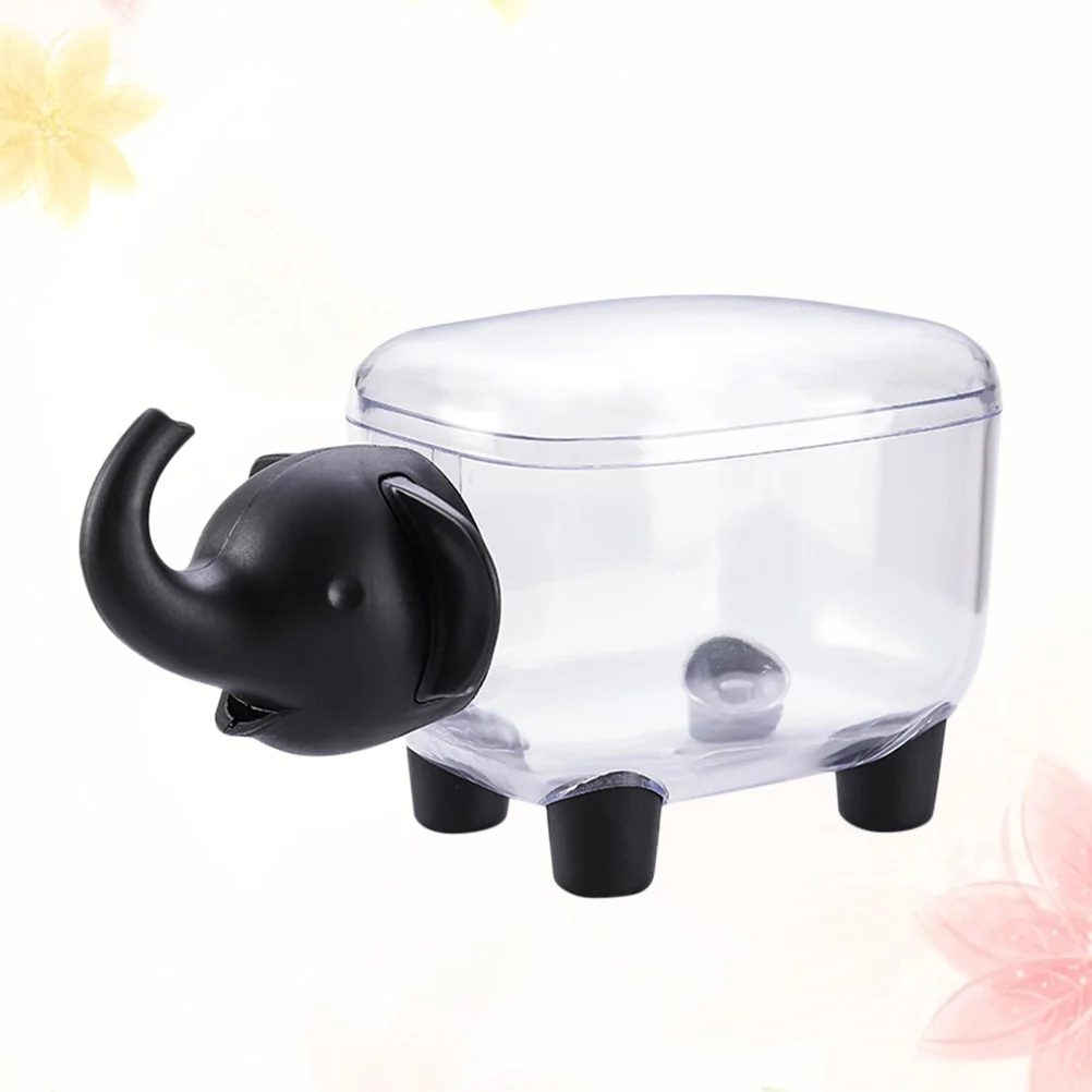 

Toothpick Box Swab Organizer Elephant Storage Lid Cotton Holder Container