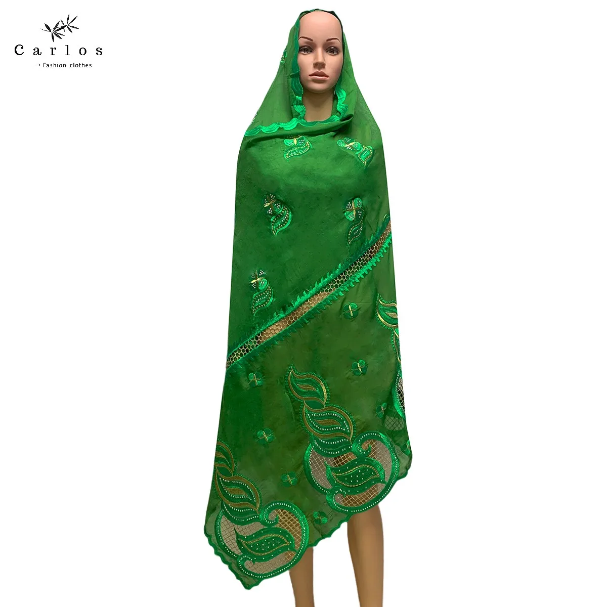 Лидер продаж 100% хлопок искусственный Африканский женский хиджаб шарф с вырезами