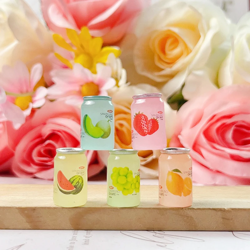 

3Pcs Luminous Mini Resin Beverage Cans Dashboard Toys Dolls Figures Home Garden Decoration Cartoon Color Chick Cute Car Ornament