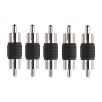 5pcs rca male to male rca coupler connector adapter transmission monitor audio adapter copper plated rca audio
