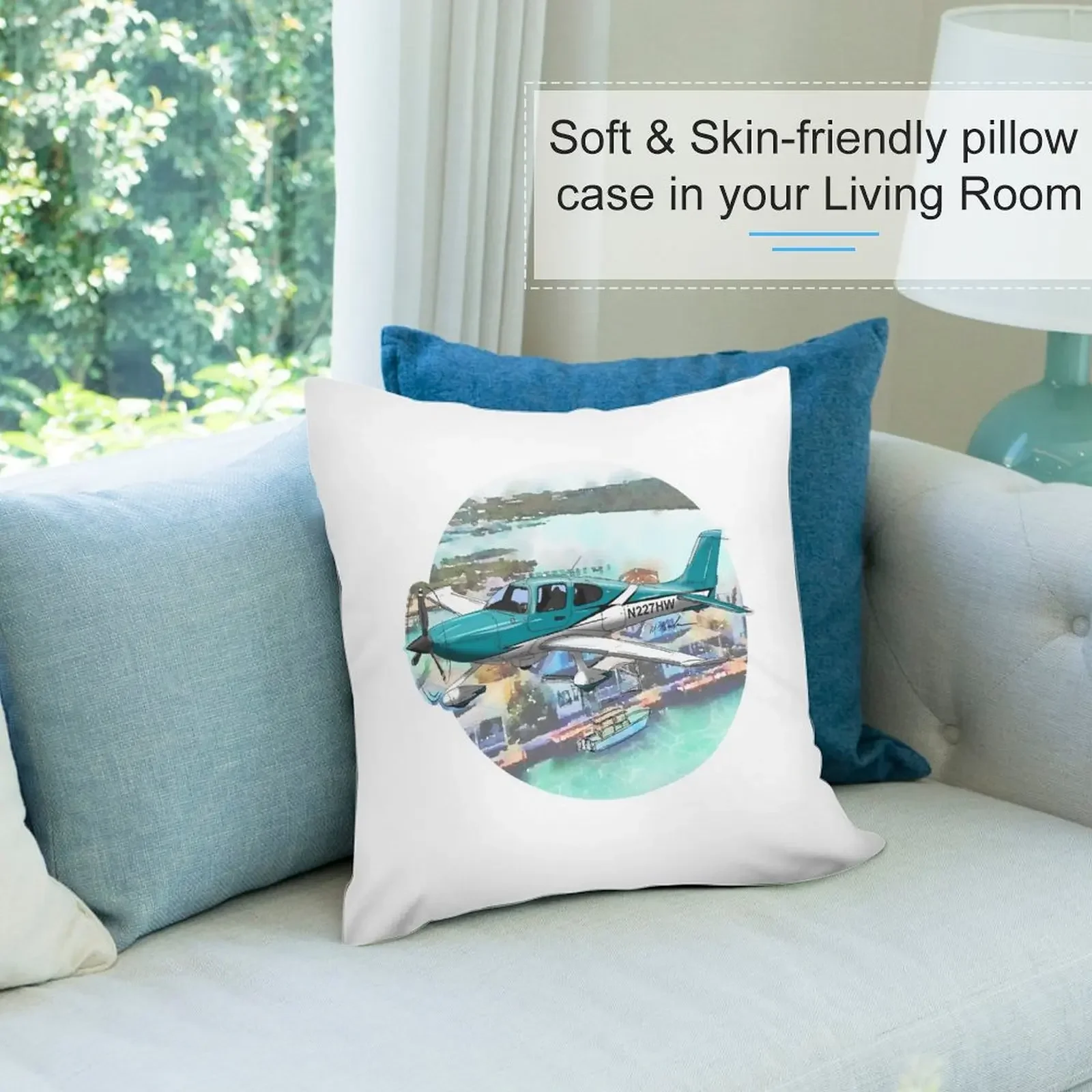 Декоративная подушка Cirrus SR-22 N277HW рождественские украшения для дома 2021 клетчатая