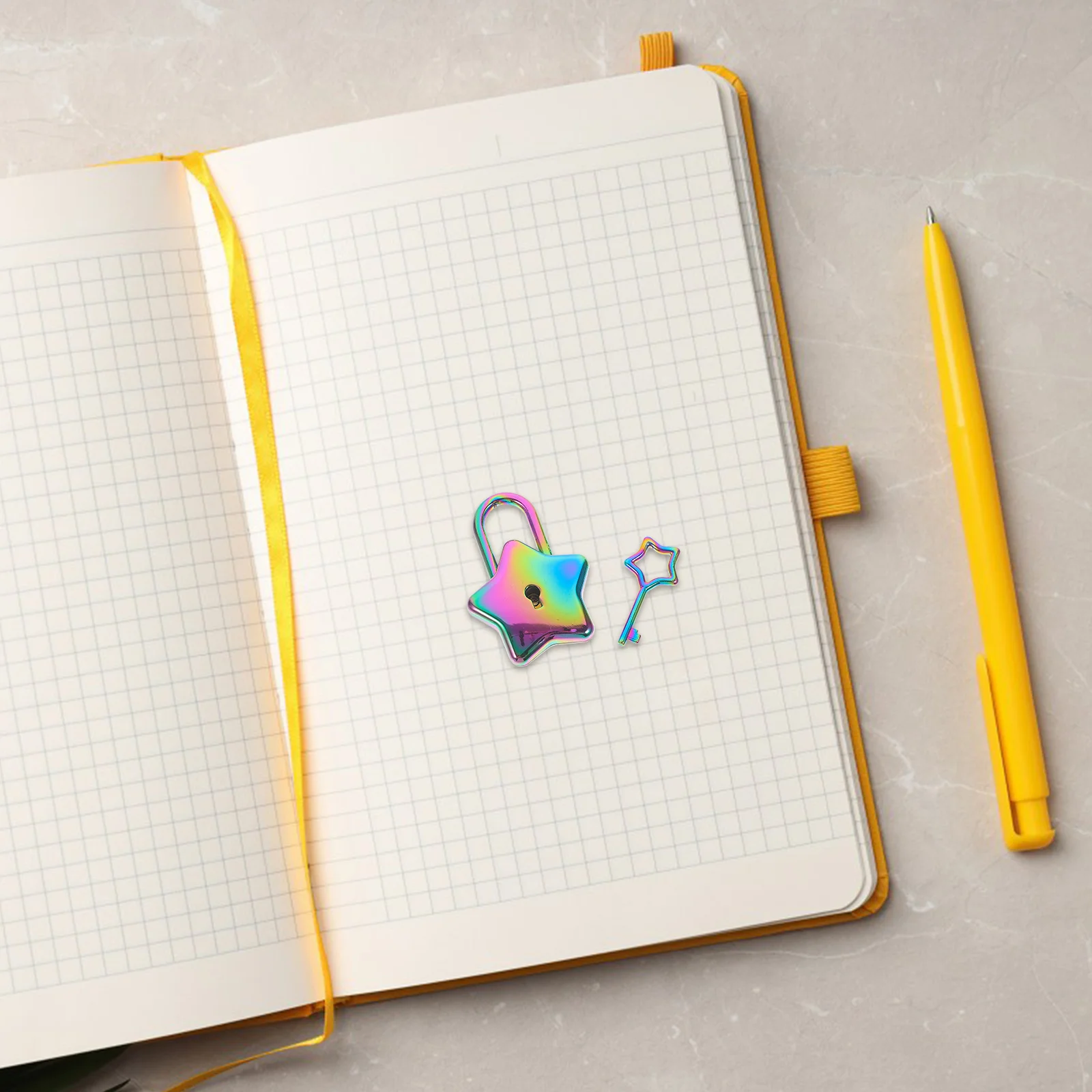 Навесной замок для ноутбука в форме звезды беспроводной милый сплав DIY дневника