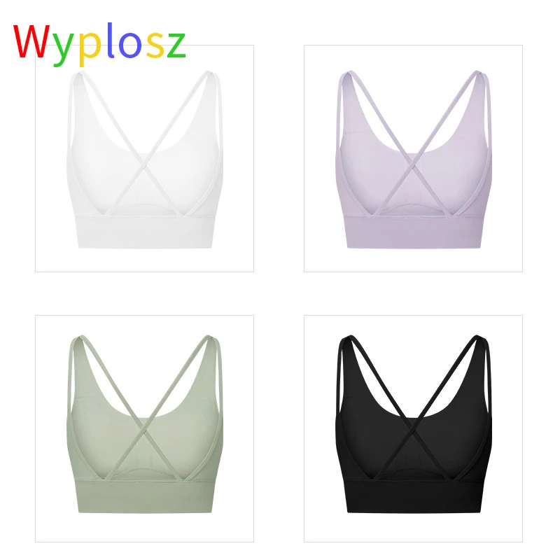 Wyplosz Yoga Bra Tight Sport Tank Top Thread Ventilation Fitness Vest Sexy Comfortable Soft Women Gym Beautiful Back Overlapping