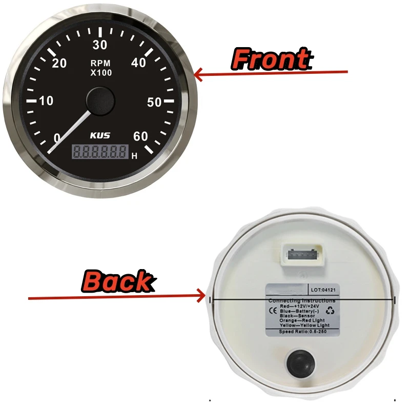Аналоговые тахометры KUS Auto 0-6000 об/мин счетчики Rev 85 мм 1-300 соотношение скорости