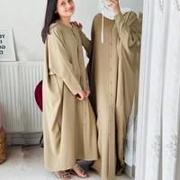 batwing sleeve robe women maxi dress closed abaya 2022 latest black ramadan islamic clothing sets jilbeb caftan marocain kameez