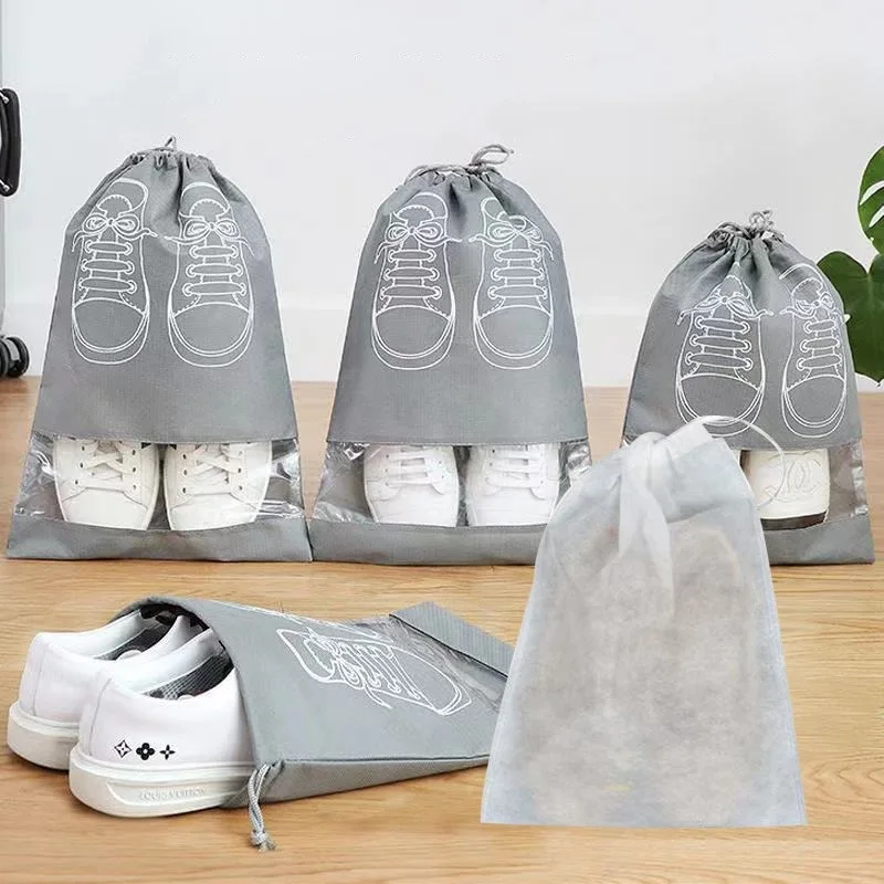 

Shoes Dust Covers Travel-Dustproof Boot Waterproof Shoes Storage Drawstring Bags Organizer Carry Case Household Storage Tools