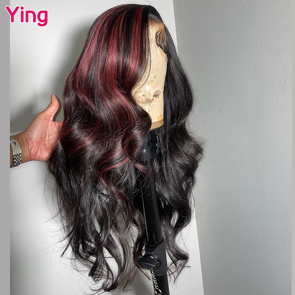 Ying Hair 30 Inch HL Rich Red 13x4 Lace Front Wig 10 A Human Hair 13x6 Lace Front Wig  PrePlucked 5x5 Transparent Lace Wig