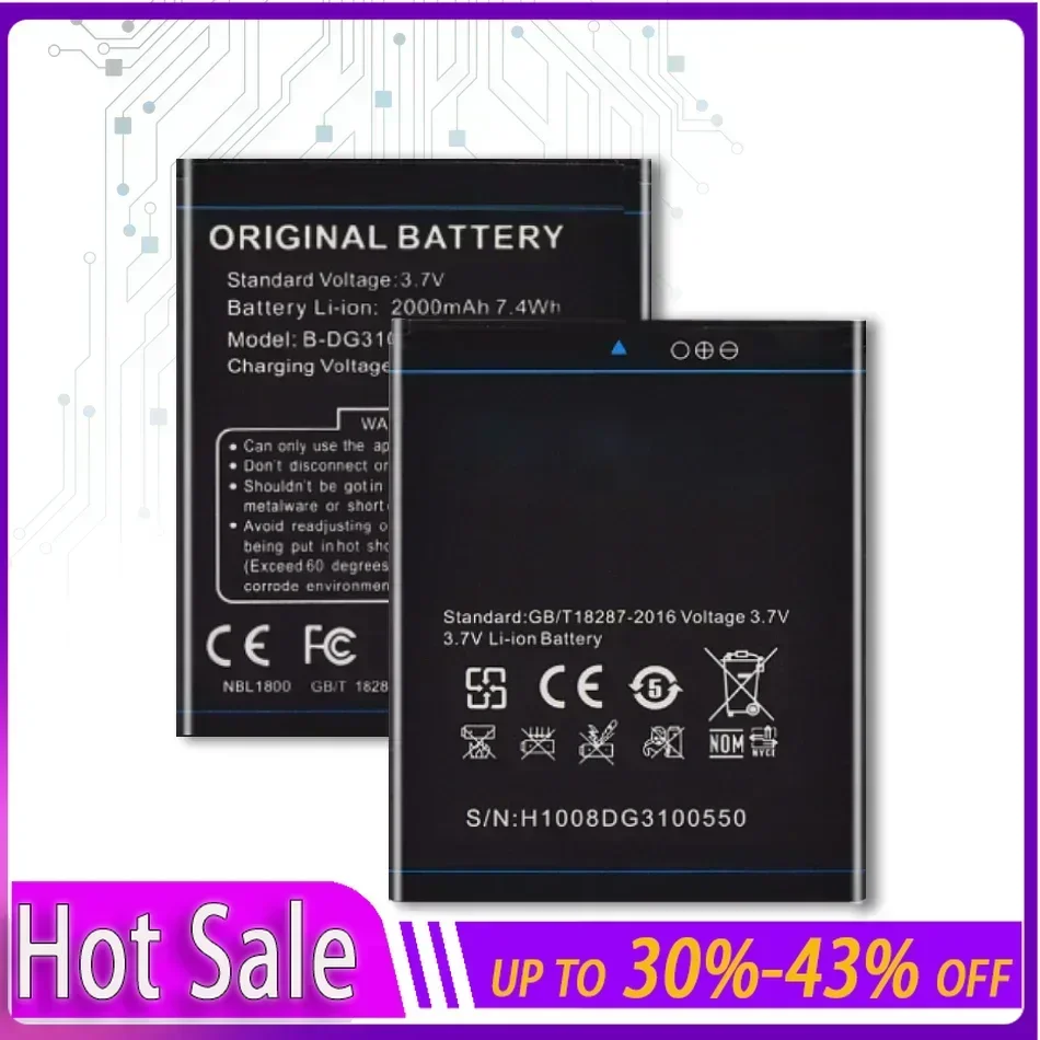 Литий-ионная батарея для смартфона DOOGEE B-DG310 Стандартная аккумуляторы 2000 мАч