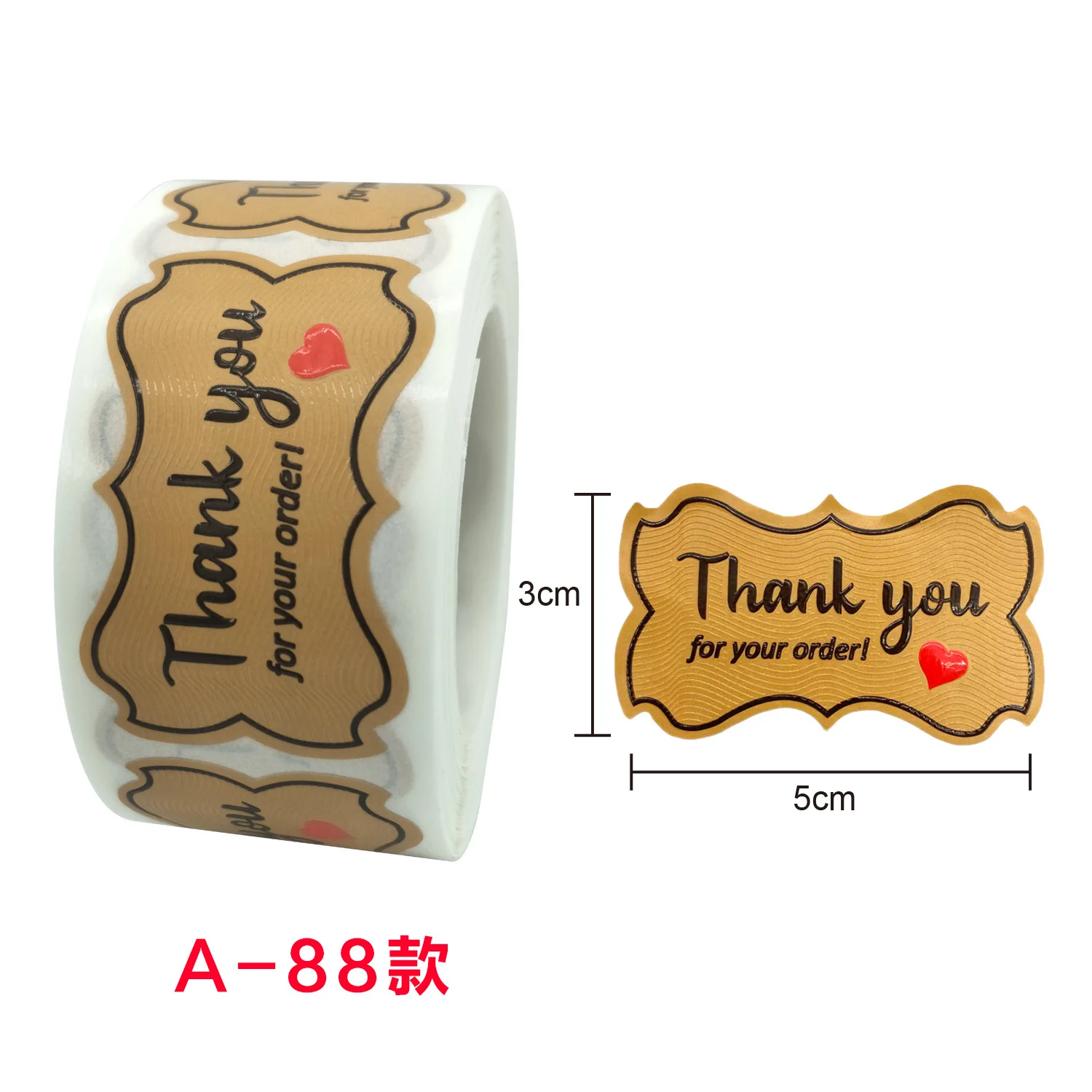 

Roll thank you sticker label thank you for your order seal label.