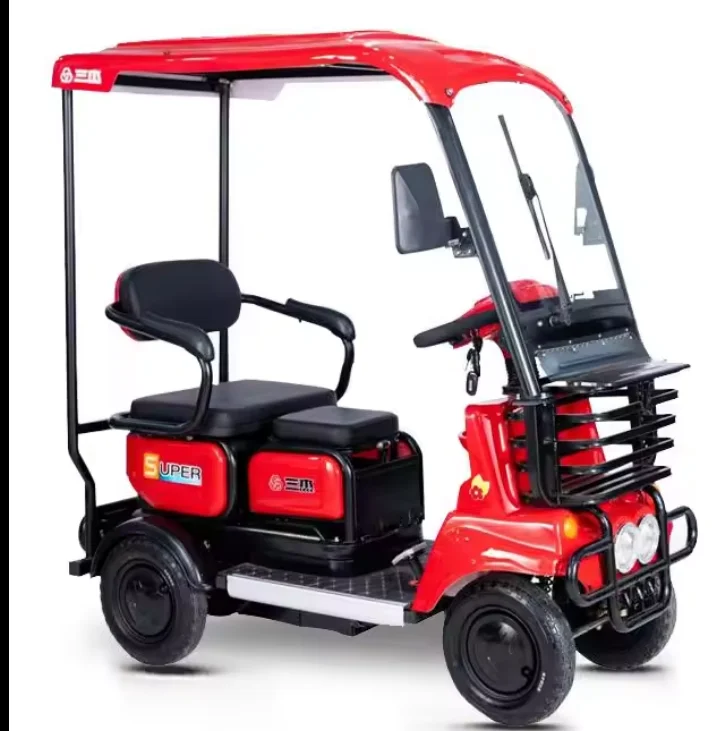 Новый электрический четырехколесный с держателем для мобильного телефона