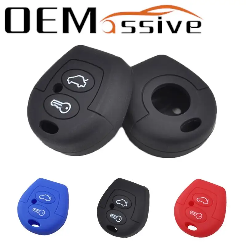 

2 Button For Seat Corboda Leon Ibiza Toledo Alhambra Arosa Skoda Octavia VW Polo Golf Car Key Cover Shell Fob Case Skin Silicone