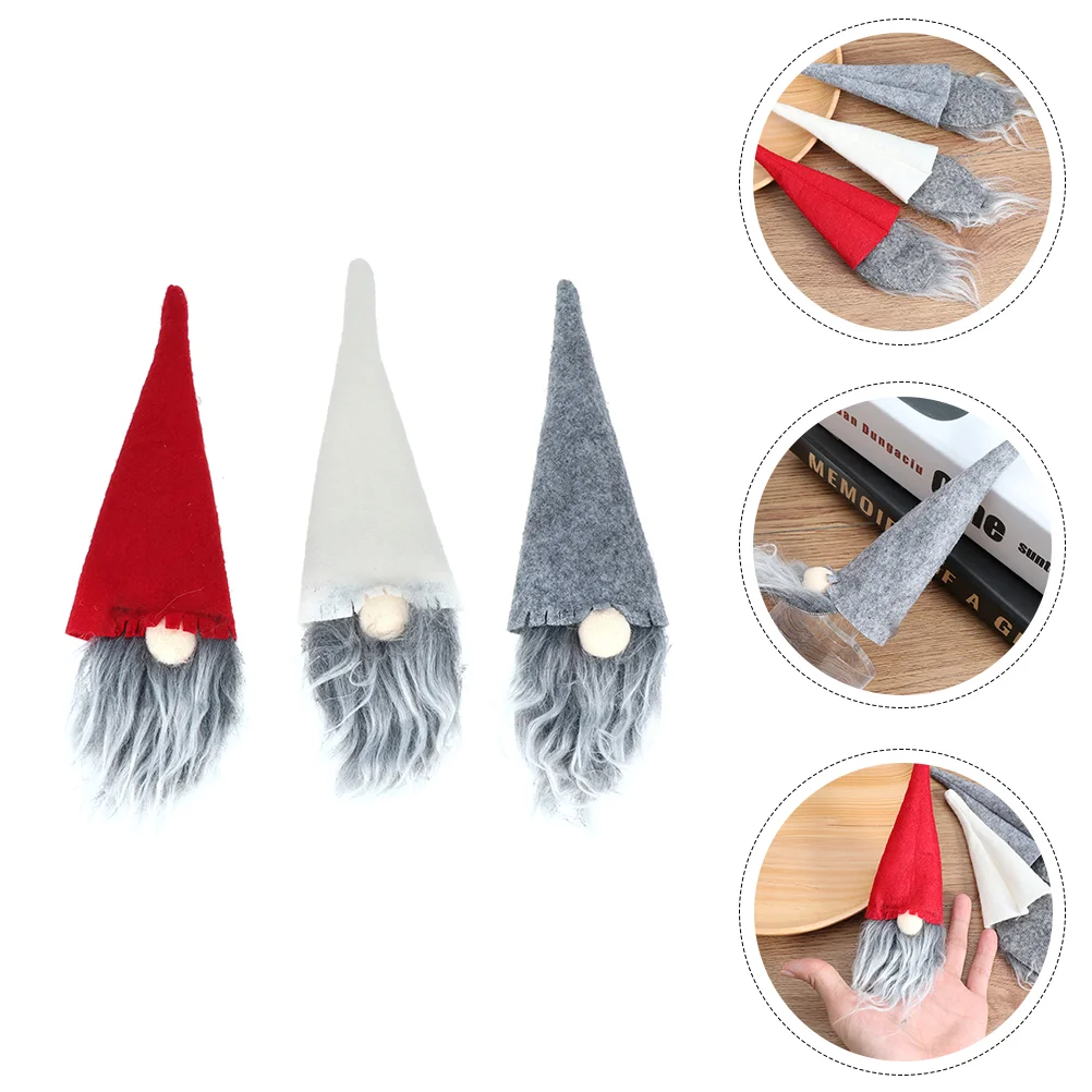 

Bottlechristmas Covertopper Hat Decor Decorations Toppers Gnomes Table Gnome Covers Swedish Tomte Party Decorative Hats Beverage