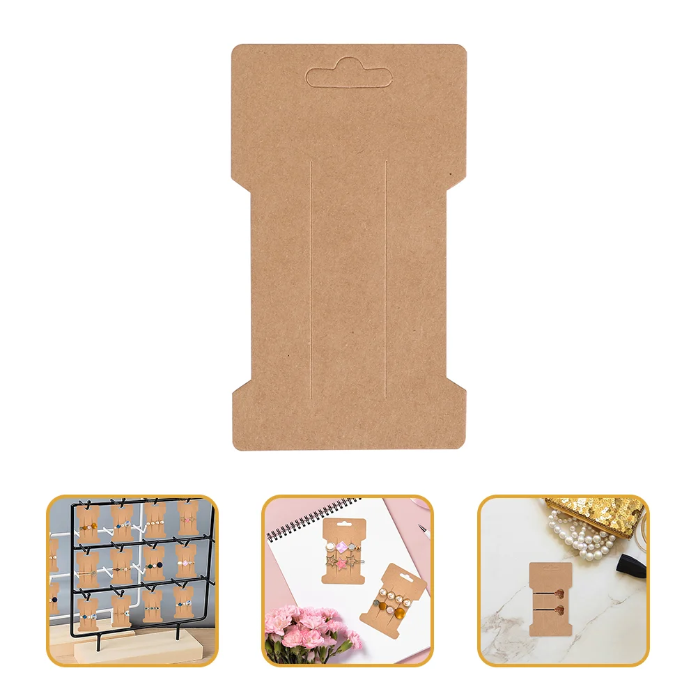 

200 Pcs Hairpin Card Black Earrings Bow Display Holder Clip Specialty Paper Headband Cards