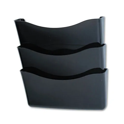 

65974Ros Unbreakable Three Pocket Wall File Set Letter in Smoke Color
