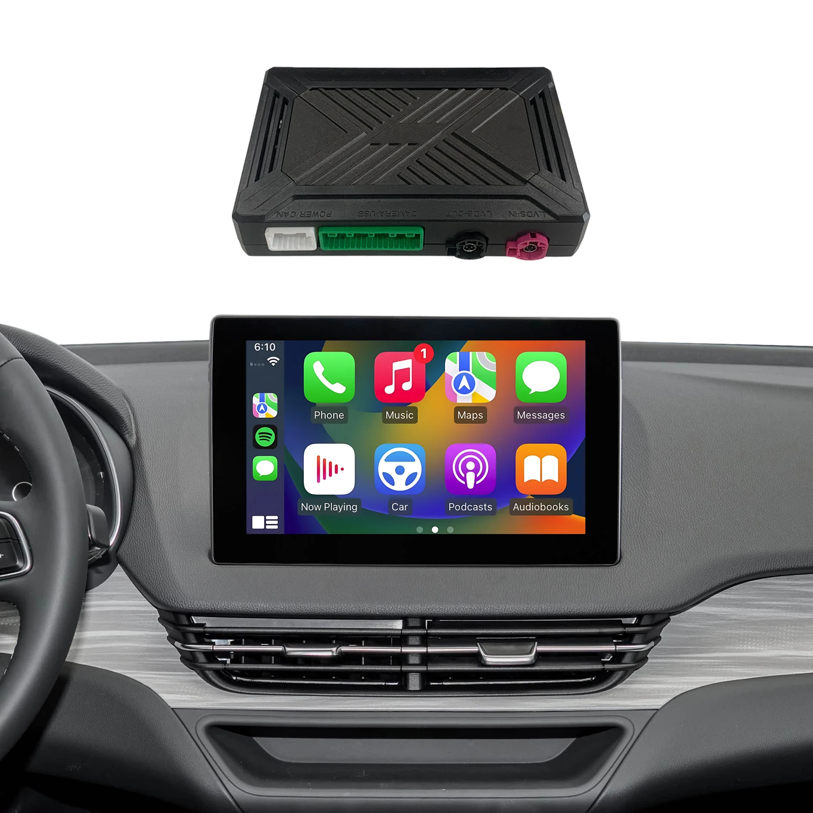 

Беспроводной CarPlay и Android Auto для Hongqi E-QM5 Plug & Play Код программирования не требуется, поддерживает все функции OEM