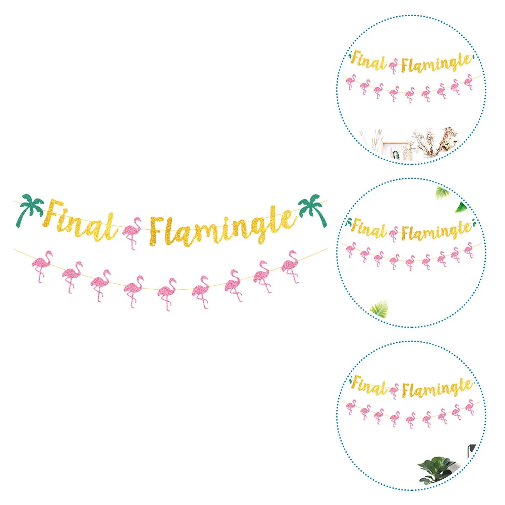 

2 шт. фламинго, латте, летний флаг, бумажные баннеры, красочные фото, забавное украшение, креативный Фотофон, банкет, Гаваи