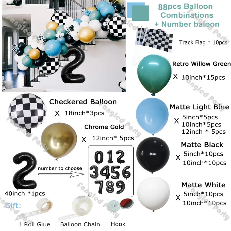 88 шт. детский гоночный автомобиль в стиле ретро |