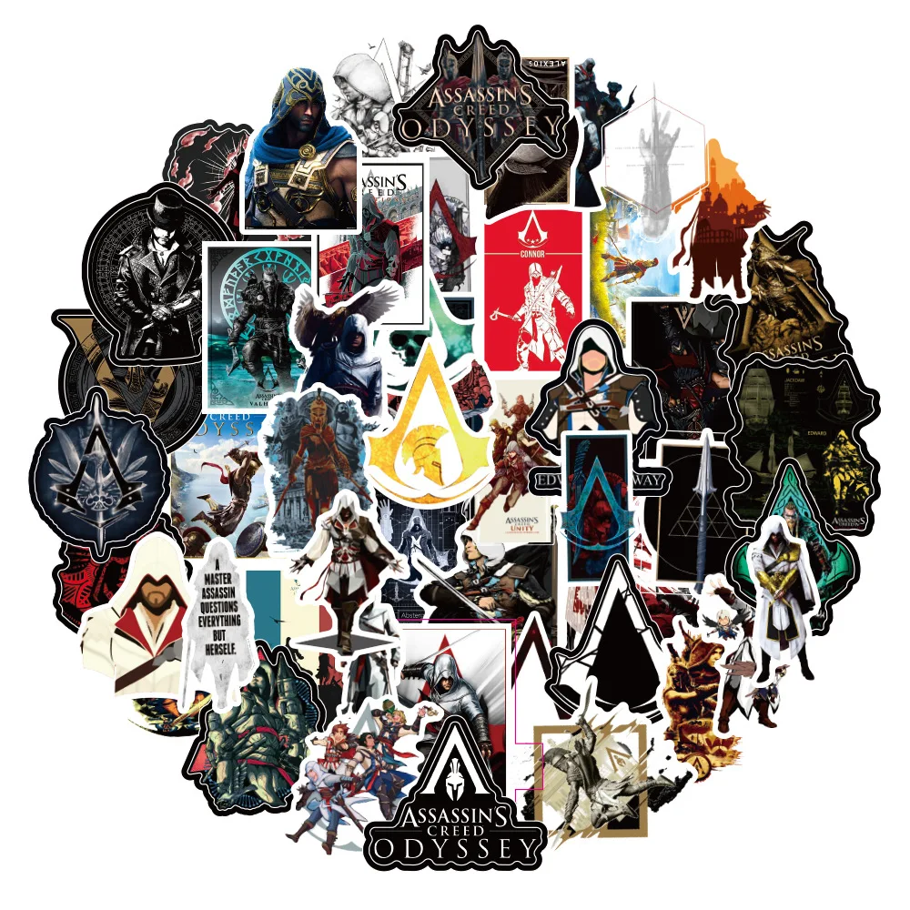 

Наклейки в виде граффити «Кредо Убийцы», 10/30/50 шт.