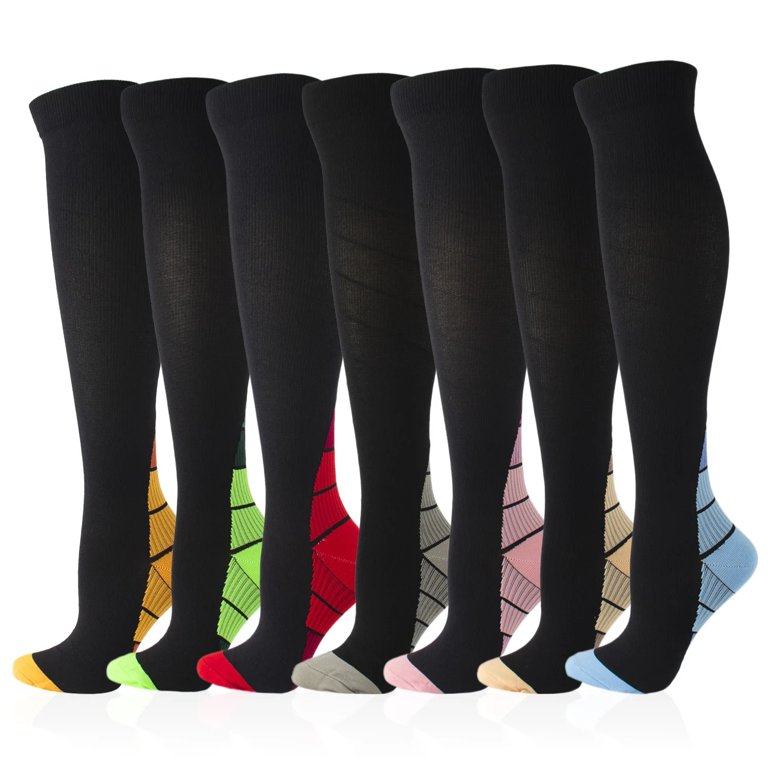 

TANABATA 1 PairMen and Women Compression Stockings Nursing Outdoor Sports Running Compression Socks Fit for Diabetes Varicose V