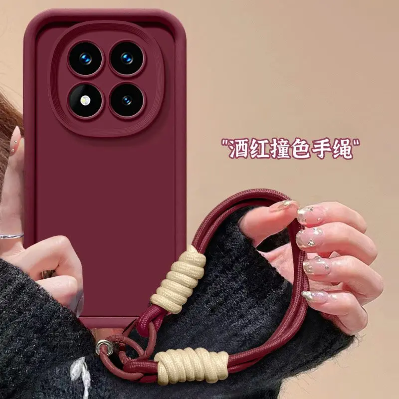 Фото Чехол для Xiaomi 17T Pro / Xiaomi 15T Pro / Xiaomi 15T с 3D-дизайном «Золотая любовь» и ремешком на руку, задняя крышка №4