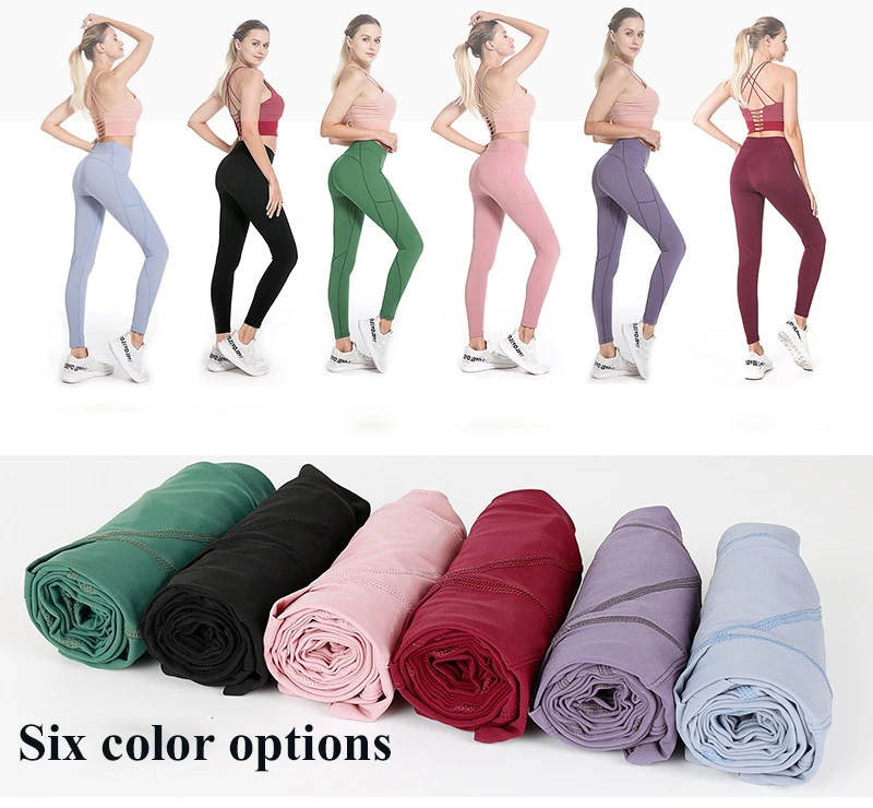 

Суперсексуальные спортивные Леггинсы с высокой талией, женские длинные штаны для йоги, фитнеса, тренажерного зала, трико пуш-ап, однотонные ...