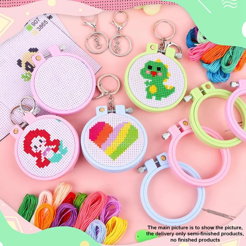 6 шт. штампованные наборы для вышивки крестом начинающих сделай сам детей