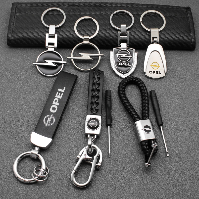

Car Styling 3D Metal Leather Keychain Key Chain Ring Accessories Interior For Opel Astra J G H K Corsa D Vectra Insignia Zafira