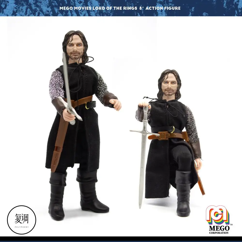 

Mego Властелин колец Aragorn II Legolas фигурка 8 дюймов ПВХ и ткань Коллекционная Хэллоуин подарок игрушки для мальчиков