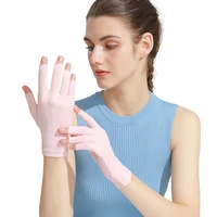 new manicure sunscreen cycling gloves ladies hyaluronic acid skin friendly breathable driving uv protection ice silk gloves