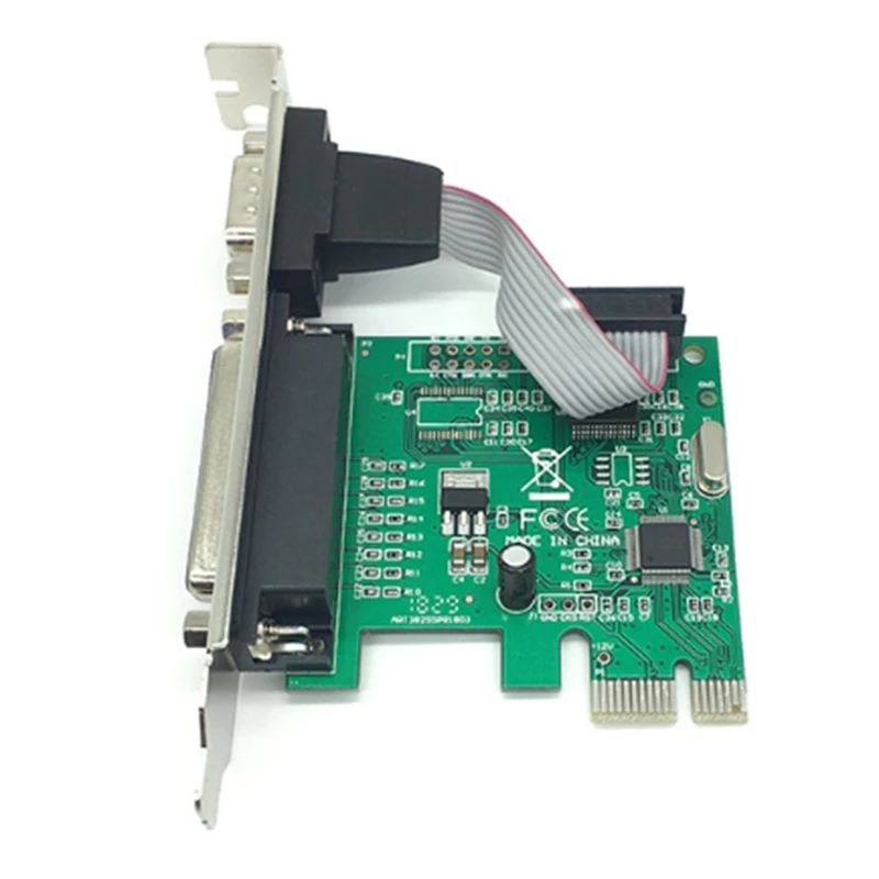 

AX99100 1P1S RS232 последовательный параллельный порт PCI-E Удлинительный преобразователь Замена PCIE карта расширения