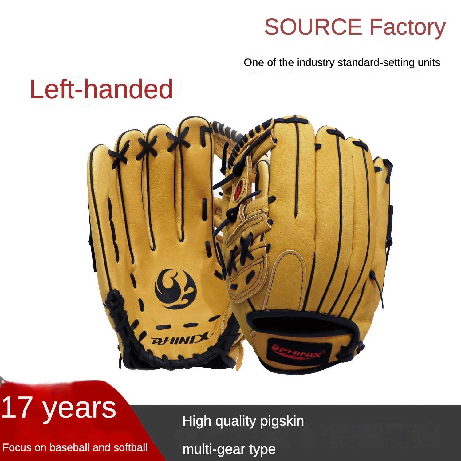 Pigskin Baseball Gloves Training Game Left-handed Adult Infield Field Left Thrower Right Hand with Baseball Gloves 야구 소프트볼 장갑