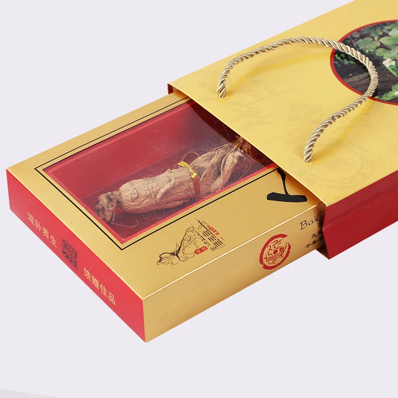 

Wild Mountain Ginse n g 6Years White Panax Raw Sun Dried Bubble wine soup Nourish Gift Box