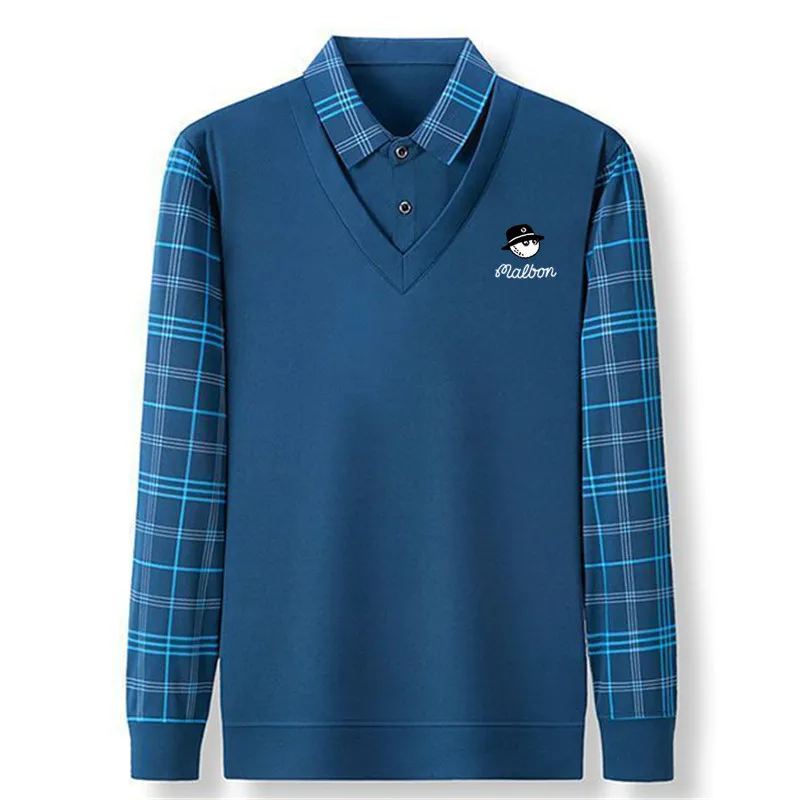 

Осень/Весна одежда с длинным рукавом мужские футболки для гольфа Malbon топы Для Гольфа Одежда Для Гольфа Мужская модная спортивная одежда для...