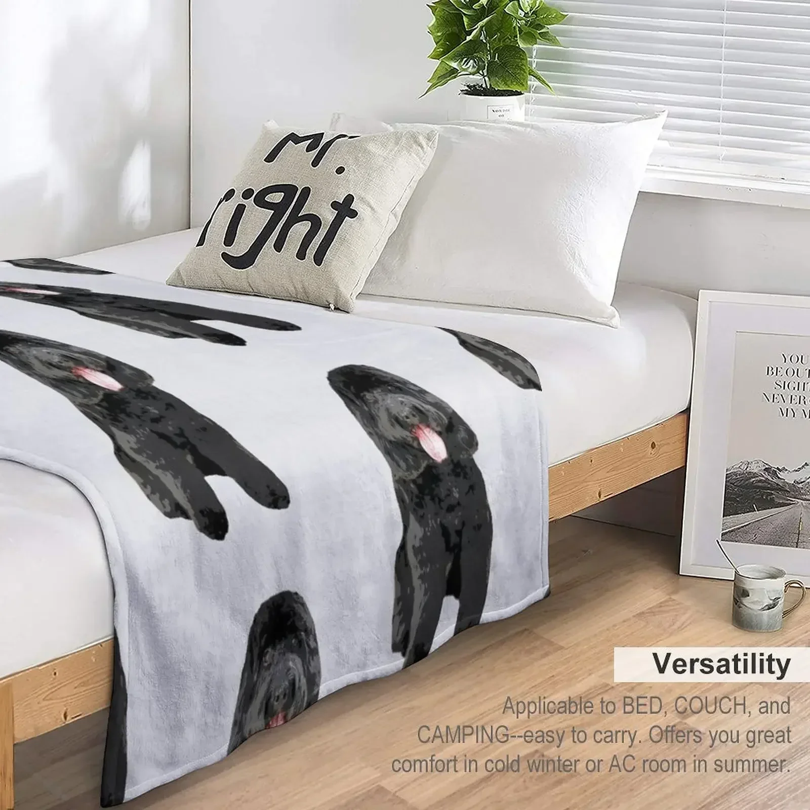 Cockapoo Cockerpoo черное одеяло с рисунком собаки теплые зимние одеяла украшения для