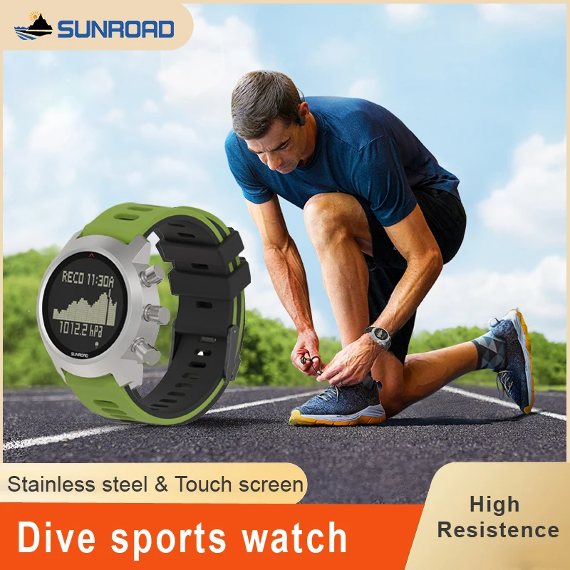 

SUNROAD Новая версия FR778 цветные спортивные часы для подводного плавания с глубиной погружения шагомер альтиметр барометр компас водонепроницаемый 3ATM
